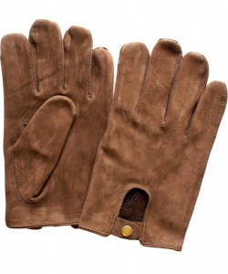 ML-9: Rękawiczki męskie ze skóry jagnięcej nubuk