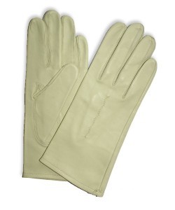 DL-69: Rękawiczki ze skóry jagnięcej licowej, maszynowo szyte z haftem