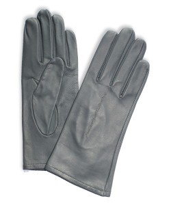 DL-62: Rękawiczki ze skóry jagnięcej licowej, maszynowo szyte z haftem