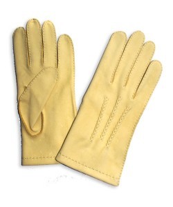 ML-4: Rękawiczki ze skóry irchowej (jeleń), ręcznie szyte